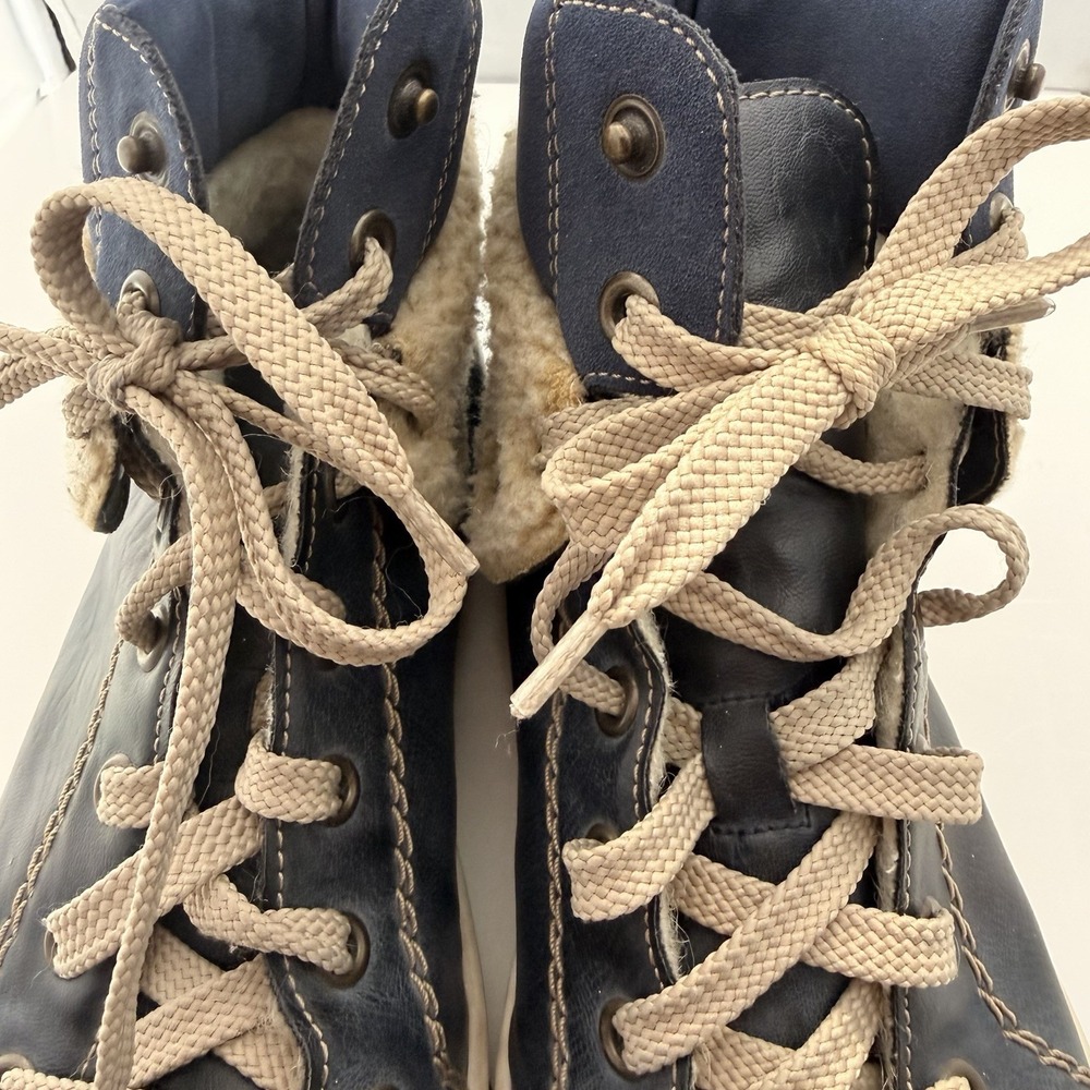Remonte by Rieker Women's Sz US 7.5 38 Blue Ankle  Lace up Boots Outdoors Hiking - Picture 6 of 10